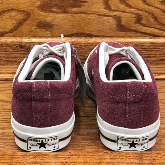 Converse One Star Ox Deep‎ Bordeaux White Shoes - Picture 5 of 8